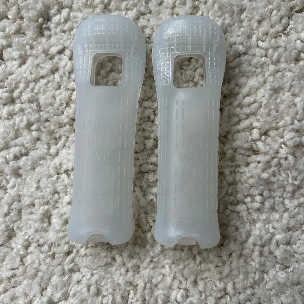 2 Clear Silicone Skin Case Cover for Wii Controllers